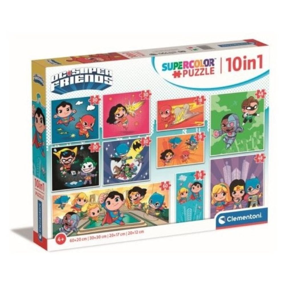 Clementoni Puzzle 10u1 DC Comics Super Friends 330kom slika 1