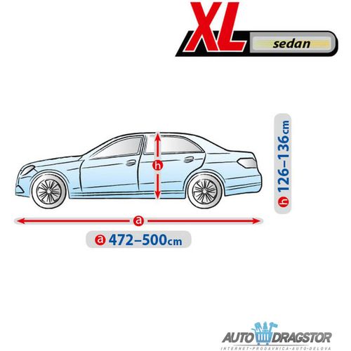 CERADA ZA AUTOMOBIL XL SEDAN D 472-500/Š 126-136/ V 148CM VODONEPROPUSNA slika 3