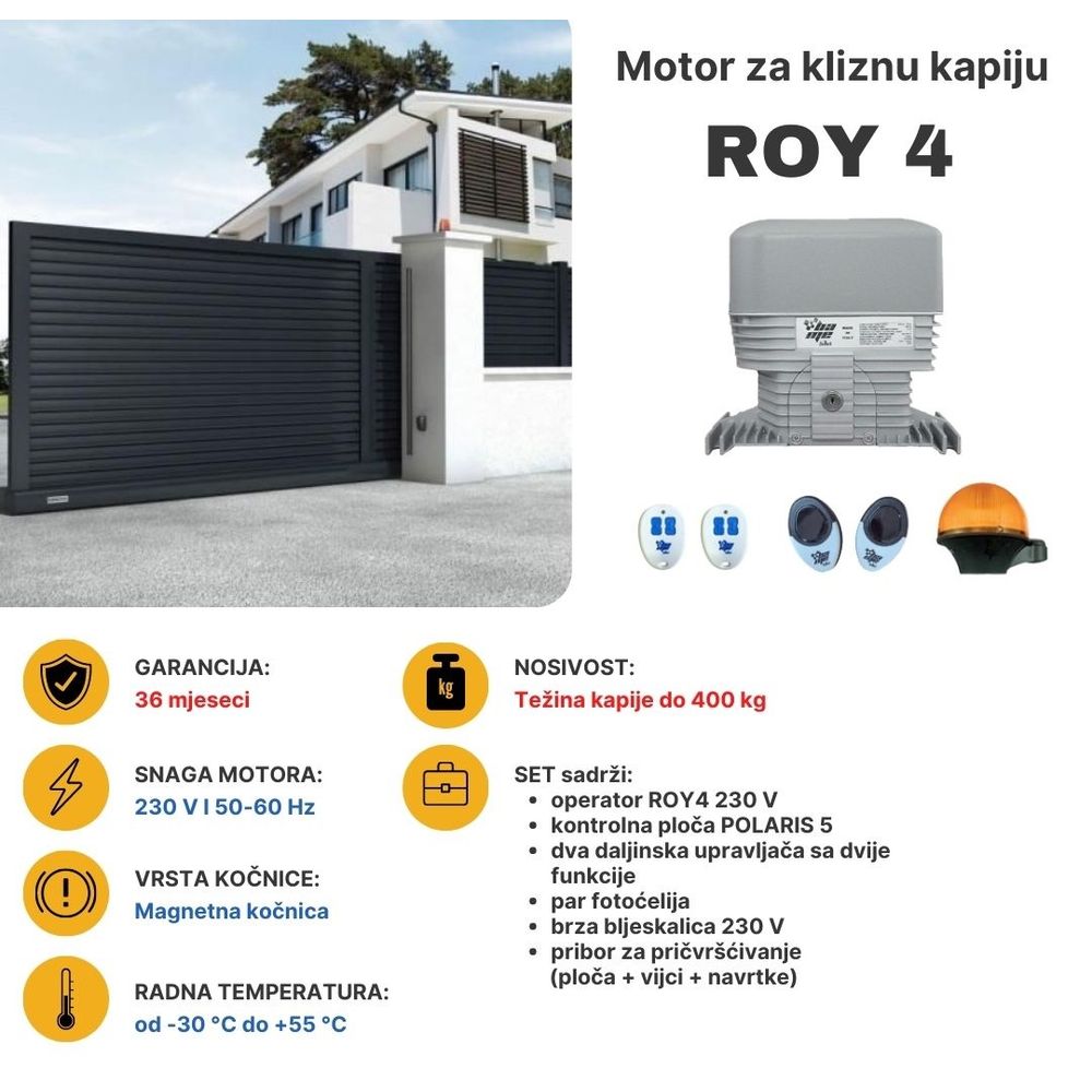 Bame Motor za kliznu kapiju ROY 4, 400 kg slika 2