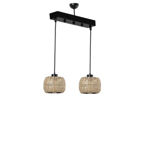 Tıger 2 Li Sıralı Rattan Sarkıt Rattan Chandelier slika 1