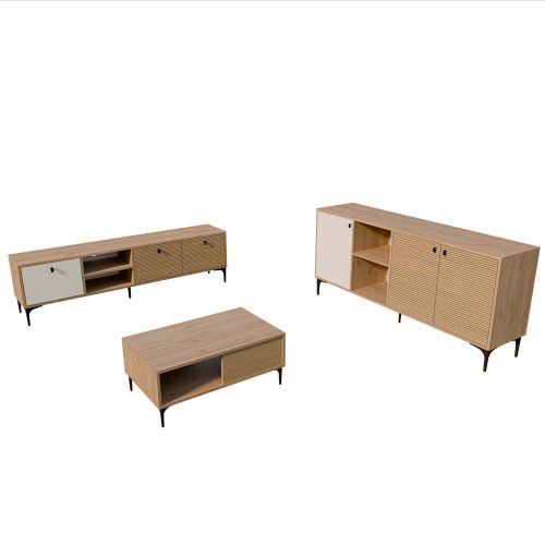 Set 1366-2092-1686 Oak
White Living Room Furniture Set slika 5