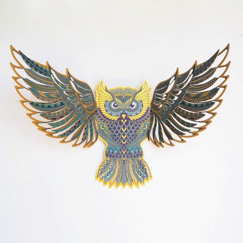 Wallity Metalna zidna dekoracija Owl Metal Wall Art - APT707 slika 3