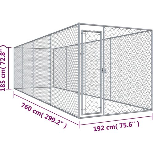 Vanjski kavez za pse 760 x 192 x 185 m slika 21