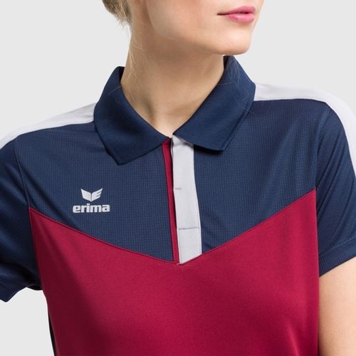 Ženska Majica Erima Squad Polo - New Navy/Bordeaux/Silver Grey slika 5