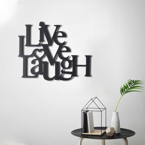 Wallity Metalna zidna dekoracija, Live Love Laugh slika 2