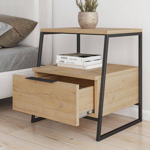 Pal - Oak v2 Oak
Black Nightstand slika 2