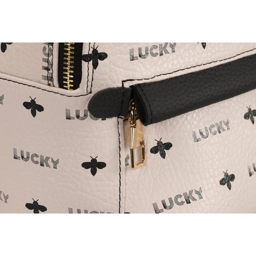 Lucky Bees Ženski ruksak ELLIE krem crno, 338 - Cream, Black slika 5
