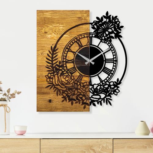 Wallity Ukrasni drveni zidni sat, Wooden Clock 14 slika 1