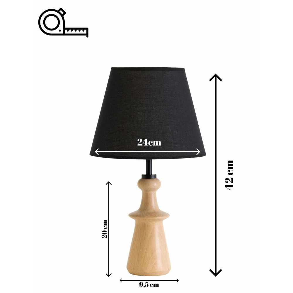 Stolna Lampa Sandnes - Crna slika 7