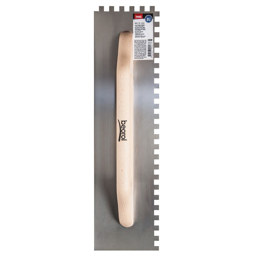Beorol Gleterica Inox, drvena drška, nazubljena 480x130mm  slika 4