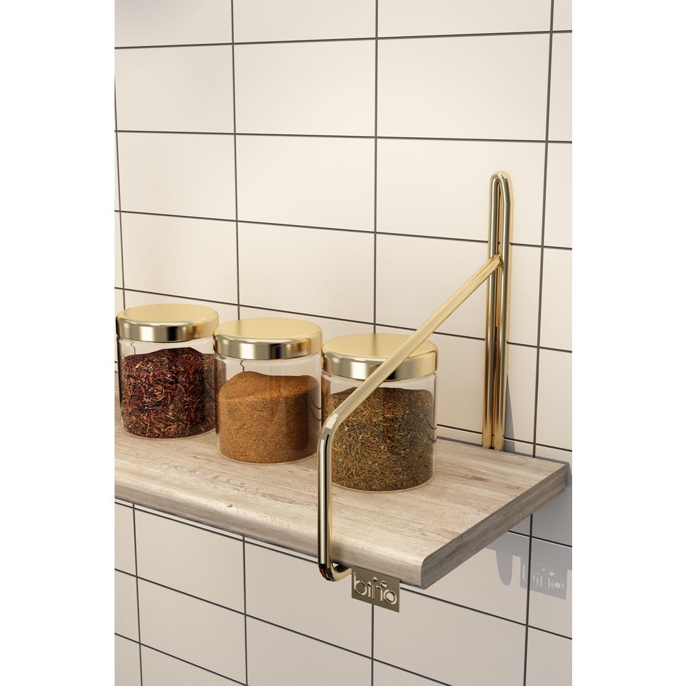Duvar Raf 60 cm Extra Gold - Smeđa Polica za Zid slika 3