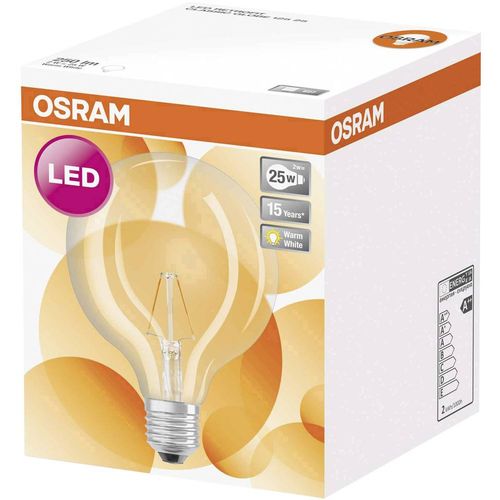 OSRAM 4052899962064 LED Energetska učinkovitost 2021 F (A - G) E27 okrugla  2.5 W = 25 W toplo bijela (Ø x D) 124 mm x 168 mm filament 1 St. slika 3