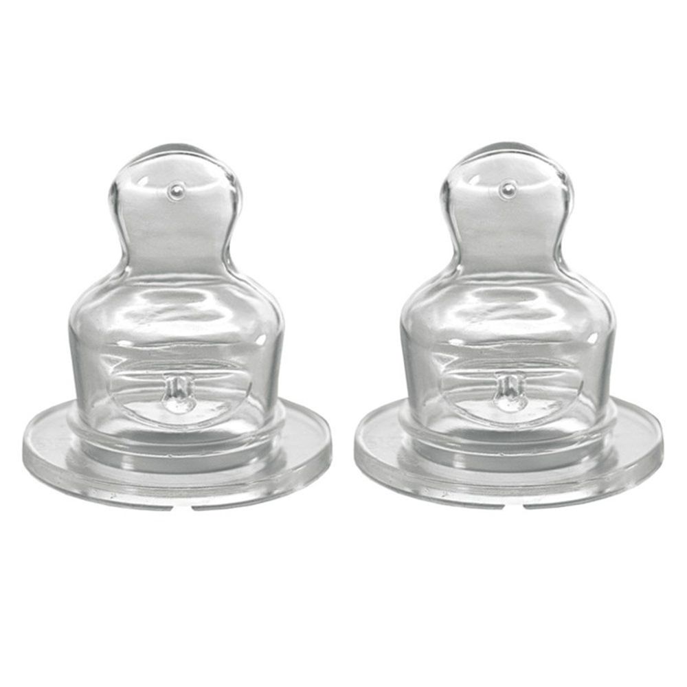 nip® Anatomska silikonska duda za flašicu 6m+, Anti-colic, Flow S, 2kom slika 1