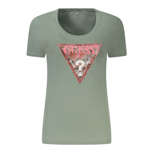 GUESS JEANS GREEN WOMEN'S SHORT SLEEVE T-SHIRT slika 1