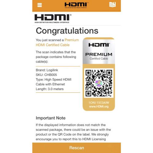 LogiLink HDMI priključni kabel HDMI A utikač, HDMI A utikač 3.00 m crna CHB005  HDMI kabel slika 5