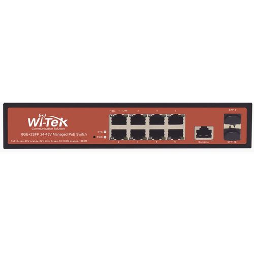 Wi-Tek WI-PMS310GF-Alien 8GE+2SFP Ports 24V/48V Mixed L2 Managed PoE Switch with 8-Port PoE slika 3