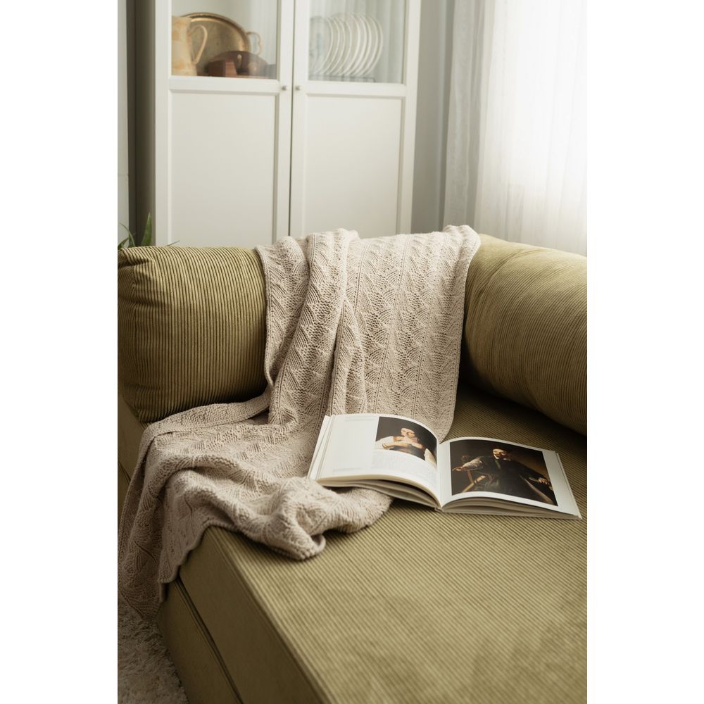 Nook - Khaki 3-sjedalni Sofa na Razvlačenje slika 2