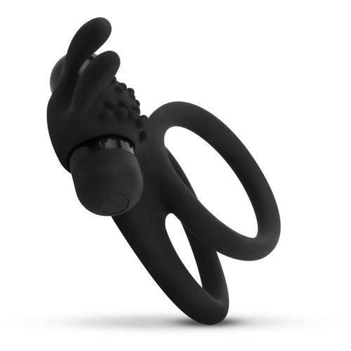 Dvostruki vibrirajući prsten za penis sa zečjim ušima Share Ring slika 6