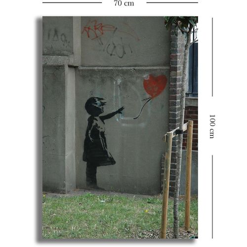 70100BANKSY008 Multicolor Decorative Canvas Painting slika 3