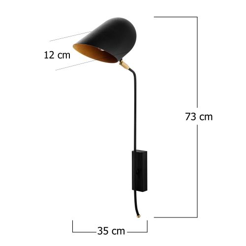 Kesik - 4951 Black
Gold Wall Lamp slika 3