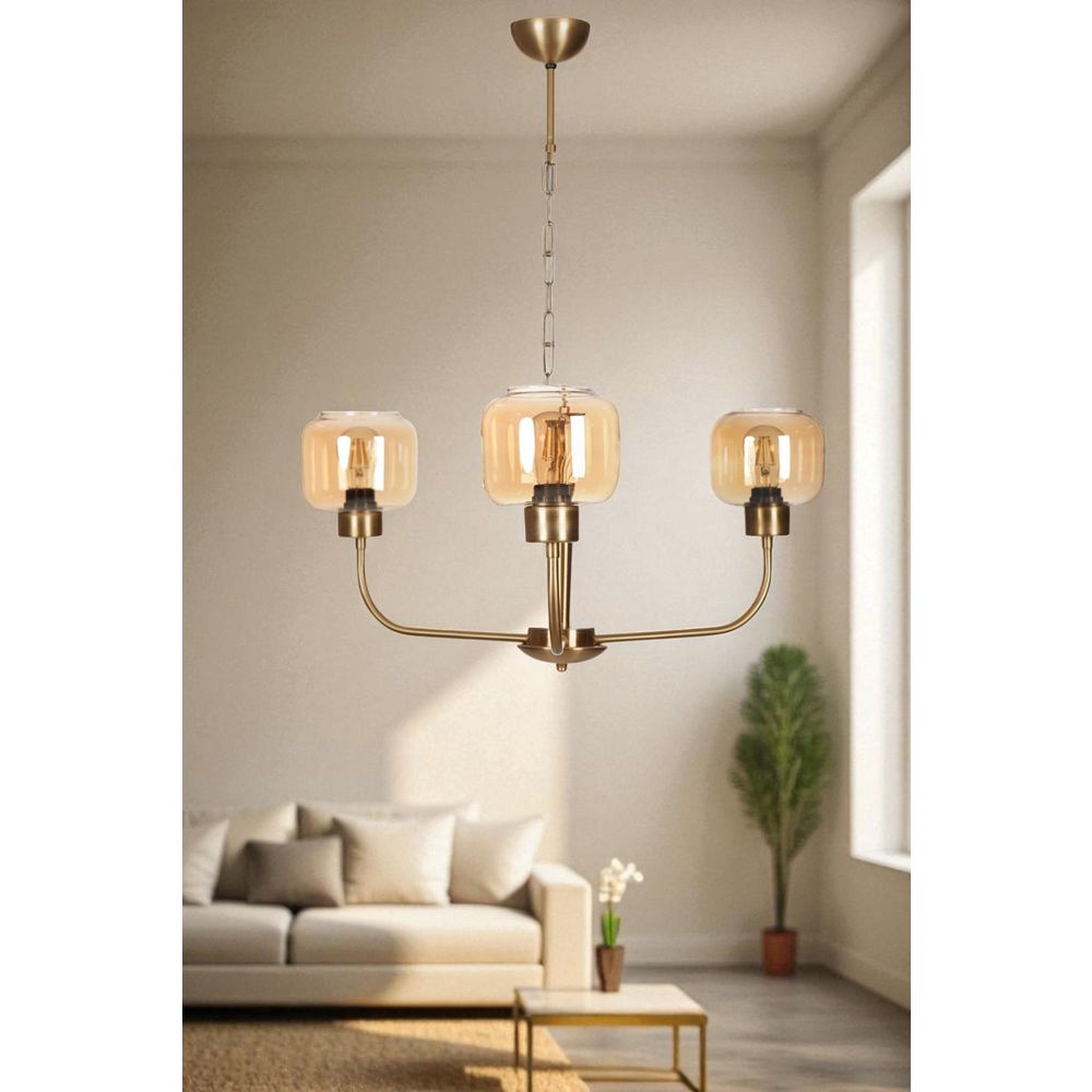 Opviq Luster 023, med, zlato slika 1
