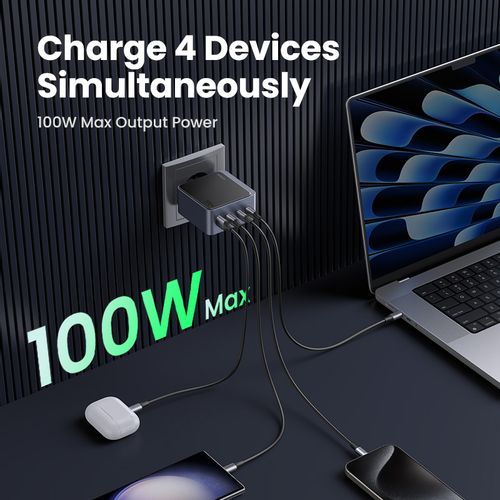 Ugreen Nexode Air 100W 3x USB-C + 1x USB-A charger slika 7