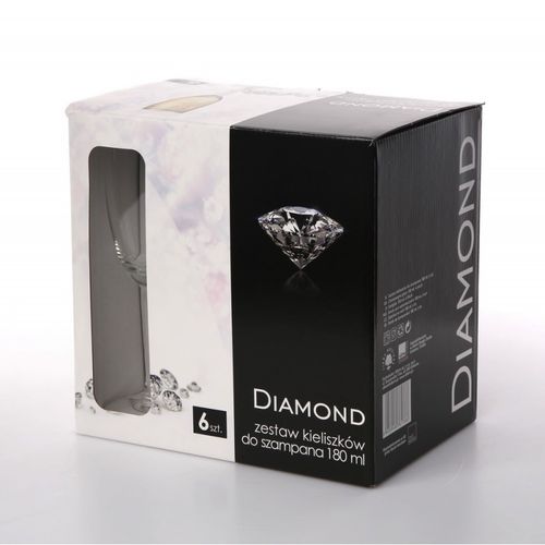 Altom Design Čaše za Šampanjac Diamond 180 ml - Komplet od 6 Komada slika 3