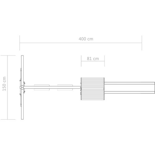 Kućica za igru ljestve, tobogan i ljuljačka 400x150x220 cm drvo slika 6