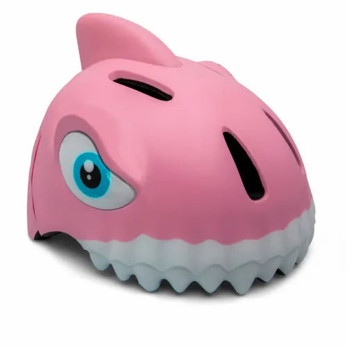 CrazySafety 3D dječja kaciga Shark Pink - s LED svjetlom slika 1