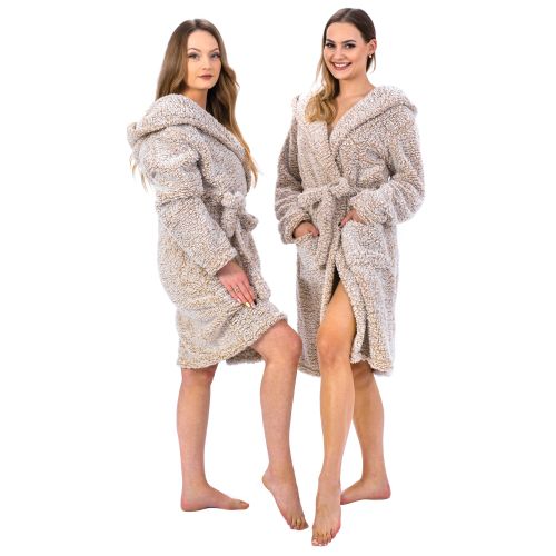 Bathrobe Fluffy beige slika 6