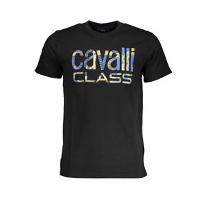 CAVALLI CLASS MEN'S SHORT SLEEVE T-SHIRT BLACK