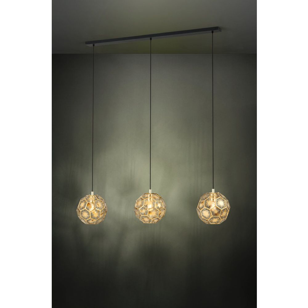 SKOURA Luster - Elegantan crno/mesingasti dizajn slika 2