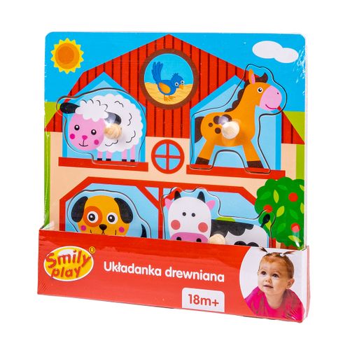 Drvene puzzle Smily Play Životinje Farma slika 2