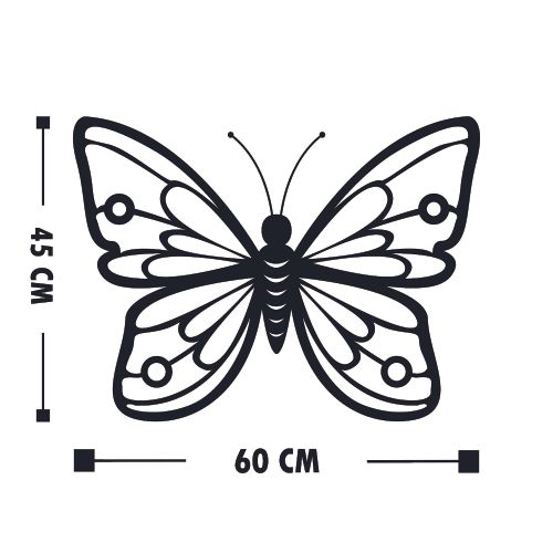 Wallity Metalna zidna dekoracija, Butterfly 1 slika 3