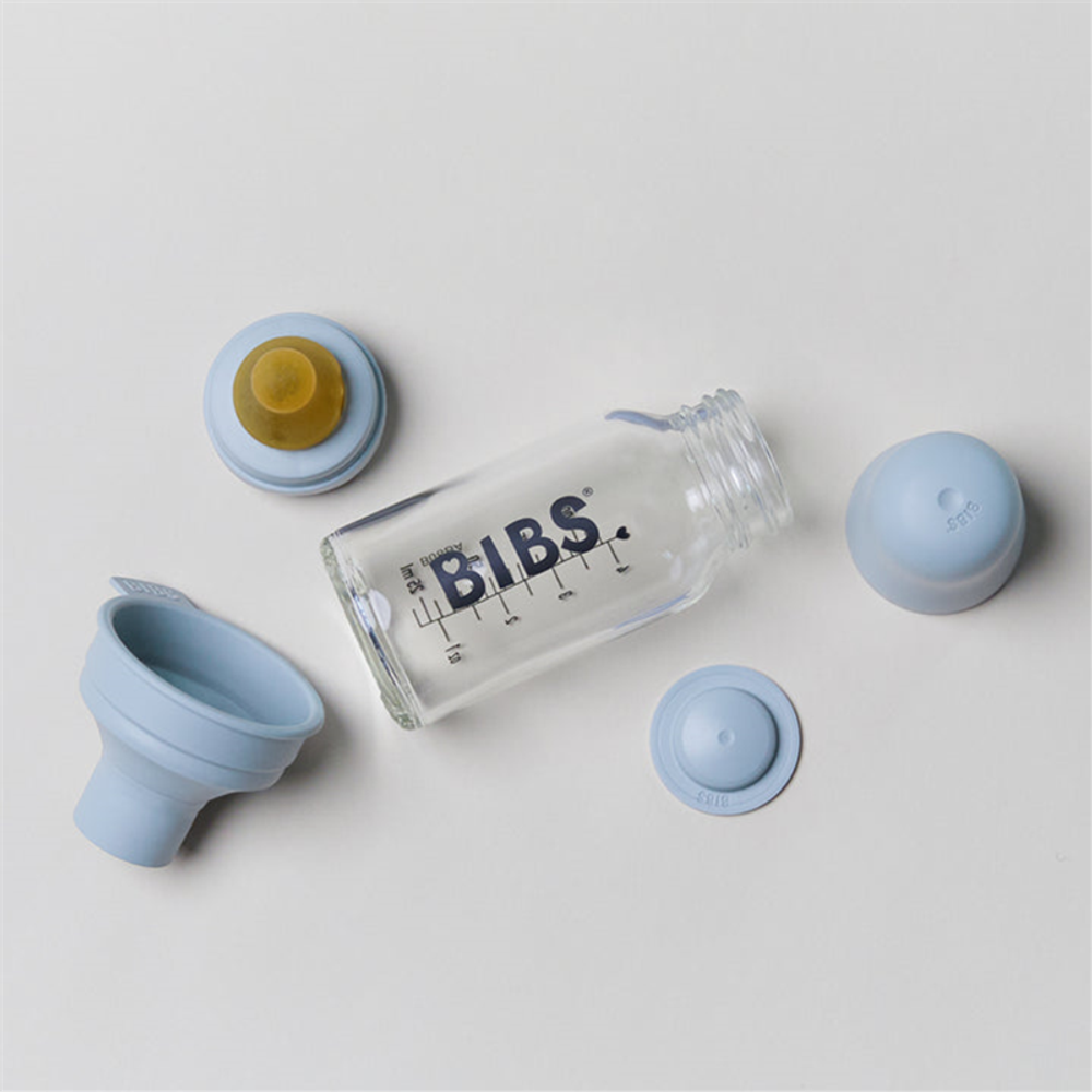Bibs Staklena flašica za bebe Latex 110ml, Baby Blue slika 2