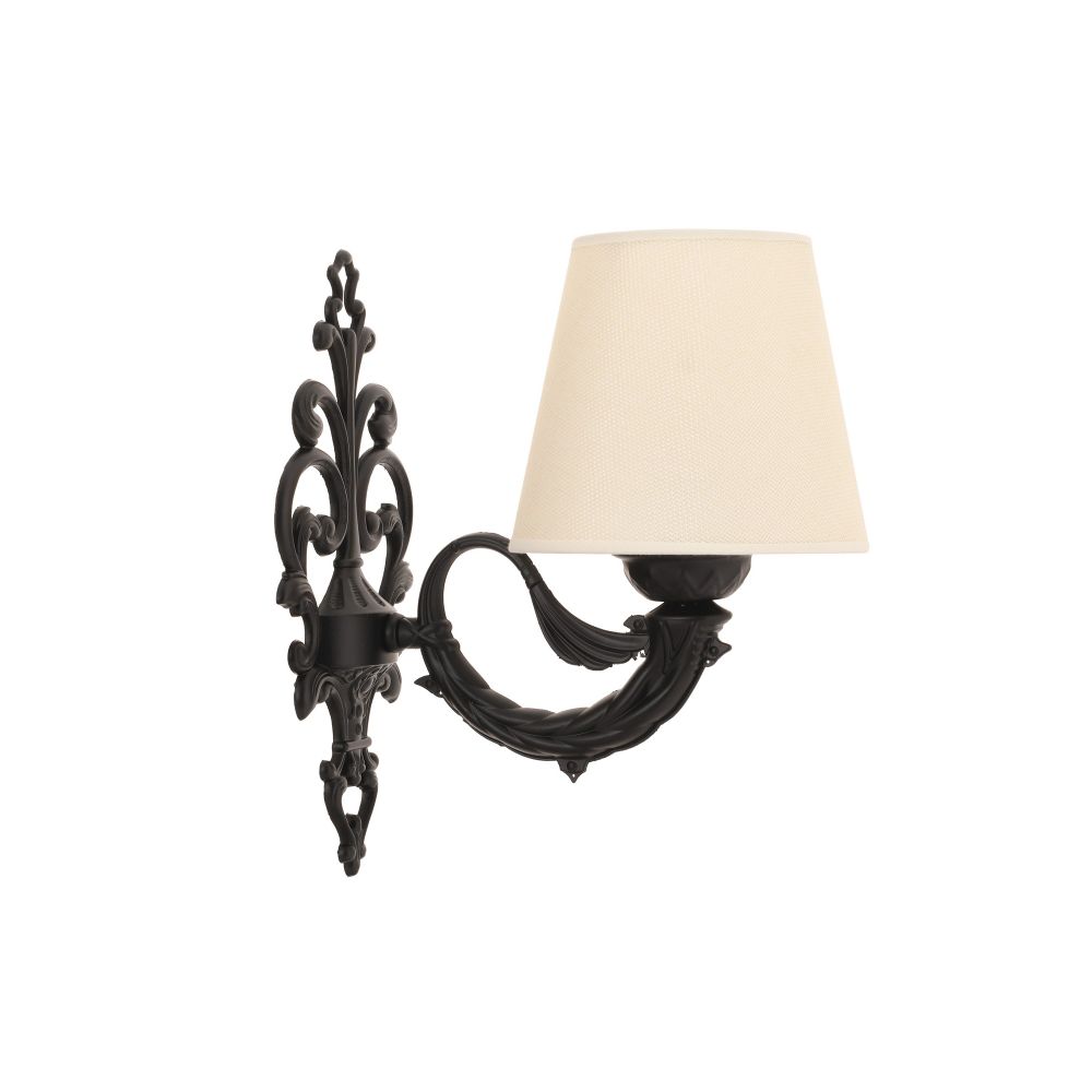 Lampa za zid Lily - Krem, Crna slika 3