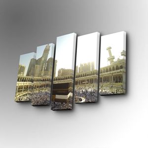 5PUC-103 Multicolor Decorative Canvas Painting (5 Pieces)