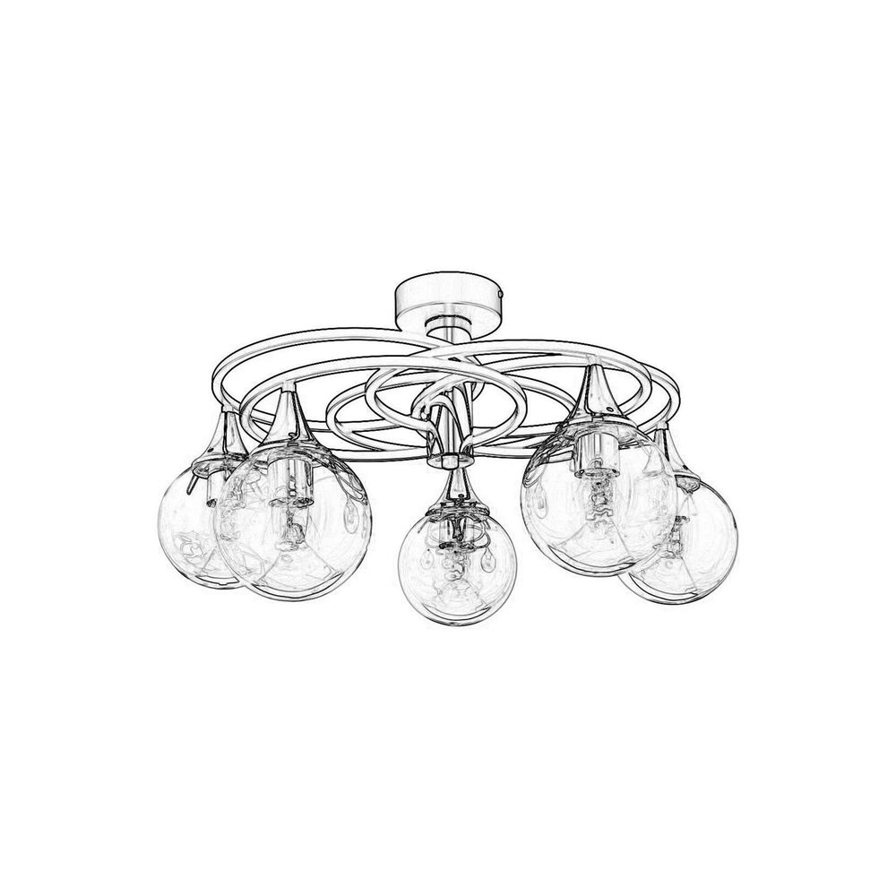 Luster AR-1661-5BSY – Crni bronzani dizajn slika 3