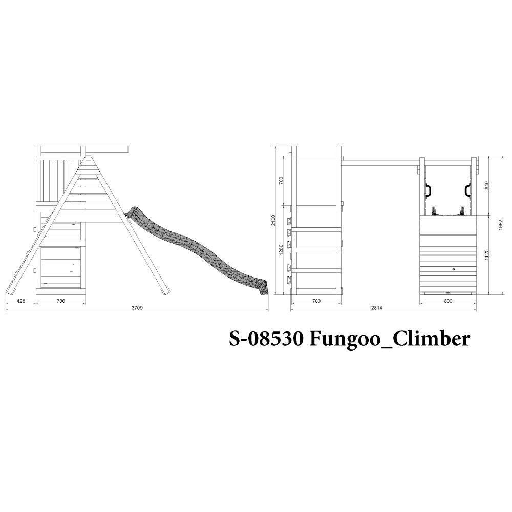 Fungoo Set CLIMBER - Drveno dječije igralište slika 7