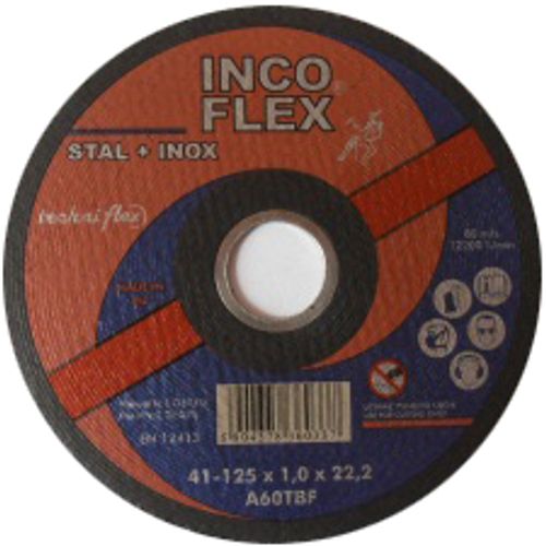 Incoflex rezna ploča za rezanje čelika i nehrđajućeg čelika (inox) 125 x 1,0 x 22,2 mm slika 1