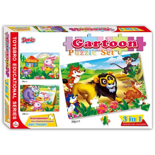 Puzzle / Slagalica set Životinje iz bajke 3/1-153 kom slika 1