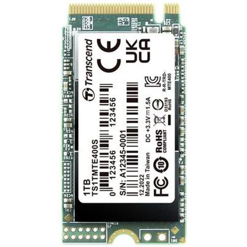 Transcend TS1TMTE400S 1TB, M.2 2242, PCIe Gen3x4, NVMe, 3D TLC, DRAM-less, Single-sided slika 1