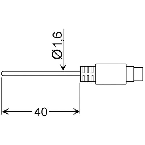 Greisinger GLF 401 MIN senzor zraka  -25 do 70 °C  Tip tipala Pt100 slika 1