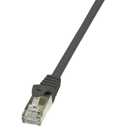 LogiLink CP2073S RJ45 mrežni kabel, Patch kabel cat 6 F/UTP 5.00 m crna sa zaštitom za nosić 1 St. slika 3