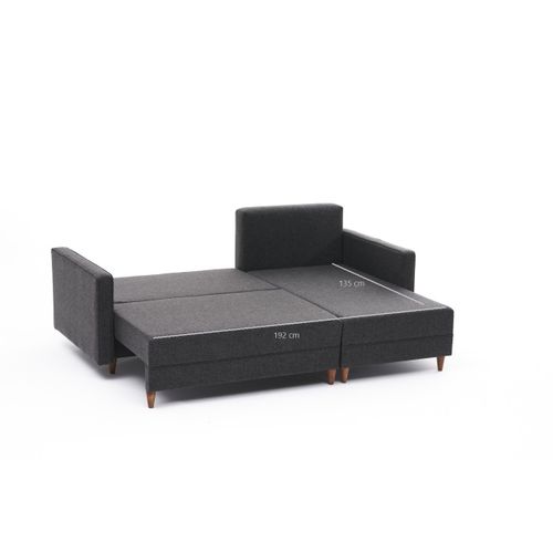 Atelier Del Sofa Aydam Right - Antracit Ugao Sofa na Razvlačenje slika 6