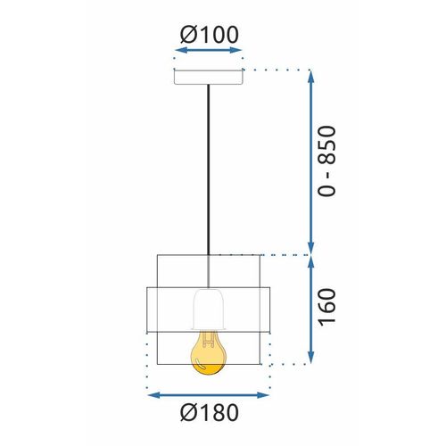 Lampa Viseća APP1236-1CP Gold slika 4