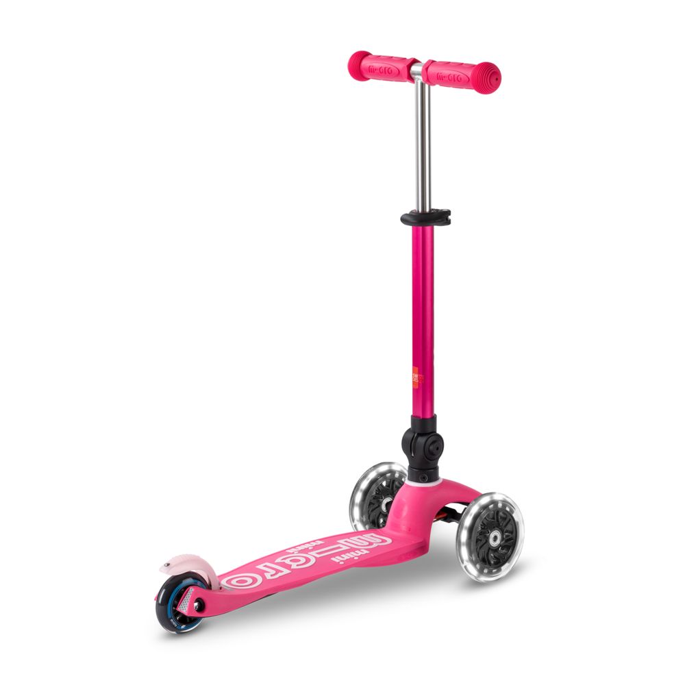 Micro Romobil Mini Deluxe Sklopivi LED, Roze slika 3