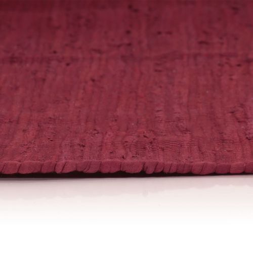 Ručno tkani tepih Chindi od pamuka 200 x 290 cm bordo slika 22