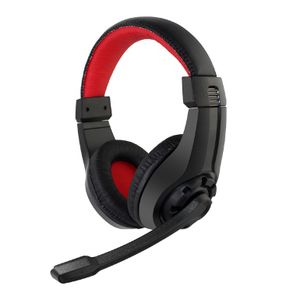 GEMBIRD gaming headset with volume control, black/red GHS-01
