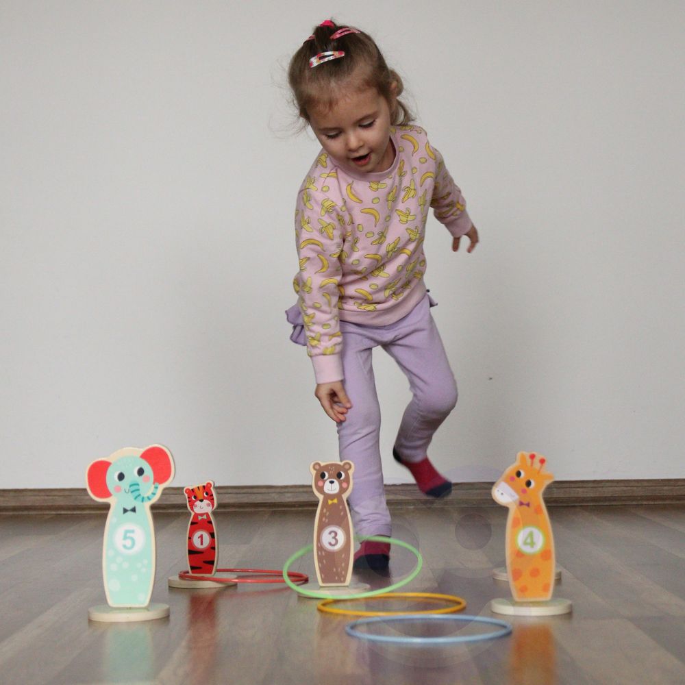 Tooky toy drvena arkadna igra baci u metu životinje 15 kom. slika 4